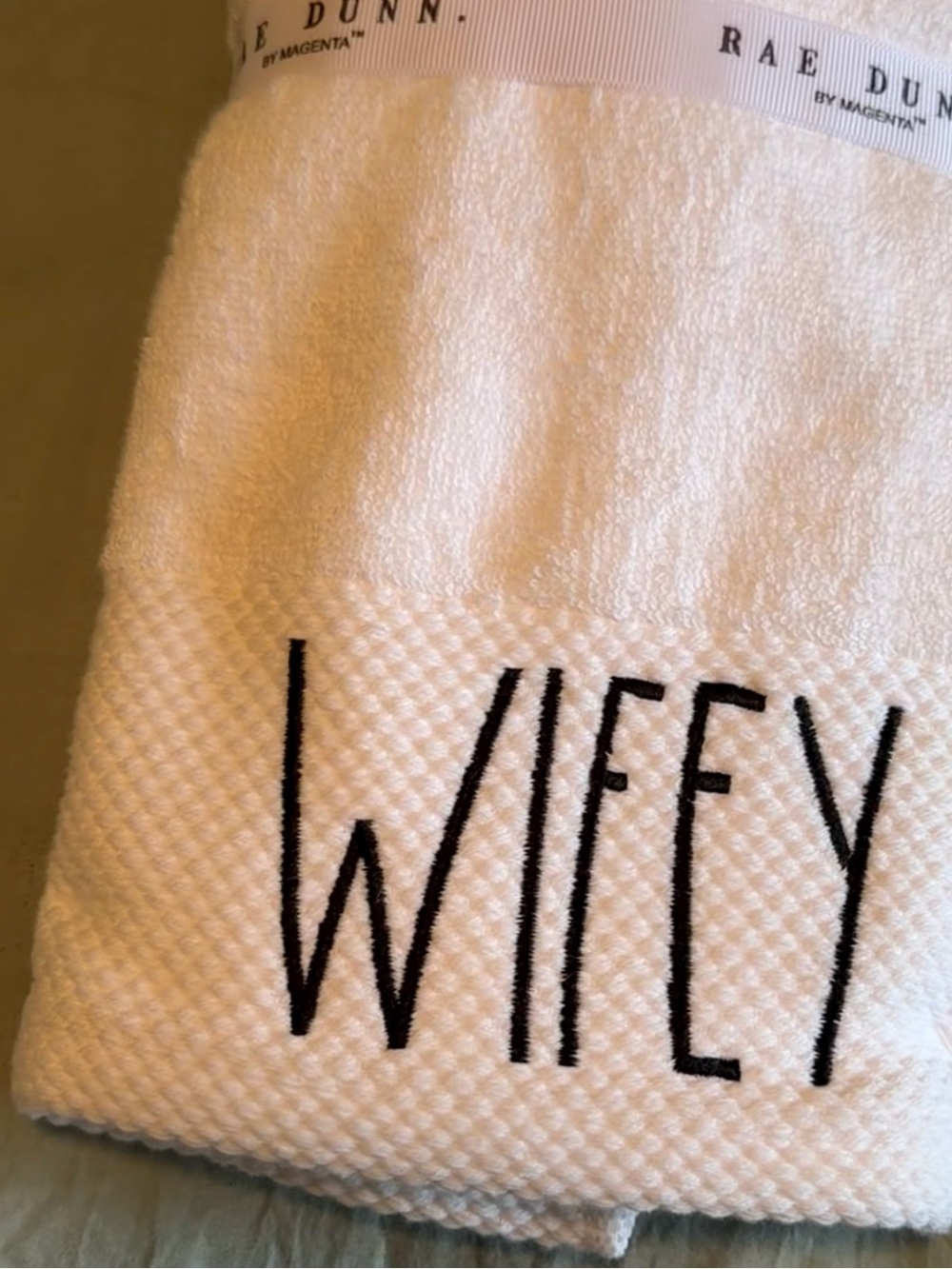 Rae Dunn Wifey & Hubby Hand Towels - Picture 3 of 8
